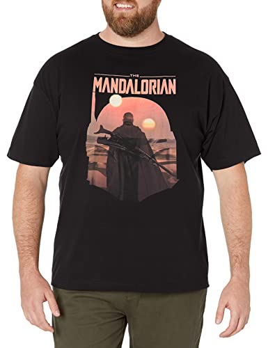 Star Wars Mandomon Epi Reveal Camiseta, Negro, XL Grande Alto para Hombre