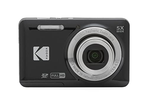 Kodak PIXPRO FZ55-BK 16MP CMOS Sensor Digital Camera 5X Optical Zoom 28mm Wide A