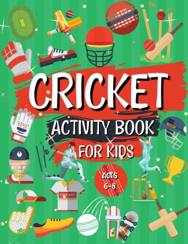Cricket Activity Book For Kids 6-8 cover