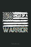 Retro Uncle Of A Warrior Autism Awareness Day American Flag Notebook: American Flag 4th of July USA Patriotic, Journal 6 x 9, 110 Page Blank Lined Paperback Journal/Notebook