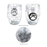 Pavilion Gift Company - Paws Off My Drink - 10 oz Double Walled Drinking Glass K-9 Feline Puppy Kitten Doggy Kitty Rescue Adoption Dog Cat Mom Dad Gift Present