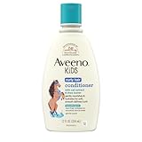 Aveeno Baby Kids Curly Hair Conditioner With Oat Extract & Shea Butter, Gently Nourishes & Hydrates For Defined Curls, Tear-Free & Suitable For Sensitive Skin, Hypoallergenic, 12 Fl. Oz, 1 Count