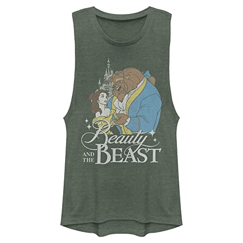 Disney Princesses BB Classic Women's Muscle Tank, Pine Green Heather, XX-Large