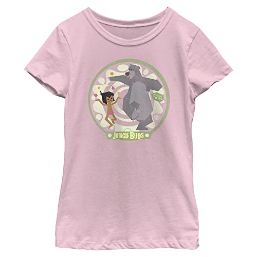 Disney Book Jungle Buds-Dsjb0002dsc Girls Short Sleeve Tee Shirt, Rose Clair, Ta