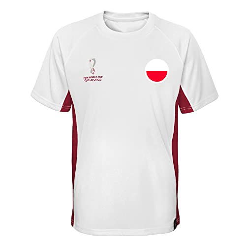 Outerstuff FIFA World Cup Panelled Raglan Short Sleeve Top T-Shirt, Blanc, L Hom