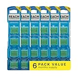 REACH Ultraclean Access Flosser Refill Heads, Mint, Plaque Remover for Teeth, Shred Resistant, for Hard to Reach Areas, Oral Care, PFAS Free, for Adults & Kids, 6 Pack, 28 Count