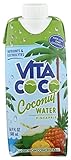 Vita Coco Coconut Water, Pineapple, Naturally Hydrating Electrolyte Drink, Smart Alternative to Coffee, Soda and Sports Drinks, Gluten Free, 17 Fl. Oz (Pack of 12)
