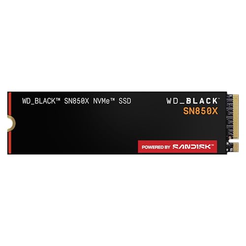WD_BLACK SN850X NVMe SSD 4 TB interne SSD (Gaming Speicher, PCIe Gen4-Technologie, Lesen 7.300 MB/s, Schreiben 6.600 MB/s) Schwarz