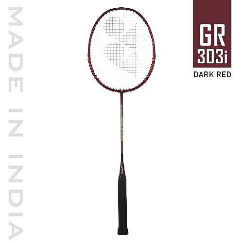 Yonex Badminton Racquet GR 303I Dark Red, Graphite