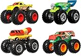 Hot Wheels Monster Trucks 4 Pack Set Of 4 1 64 Scale Toy Veh