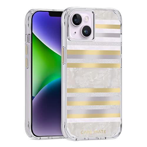 Case-Mate – Pearl Stripes – Coque de Chargement magnétique Compatible pour iPhon