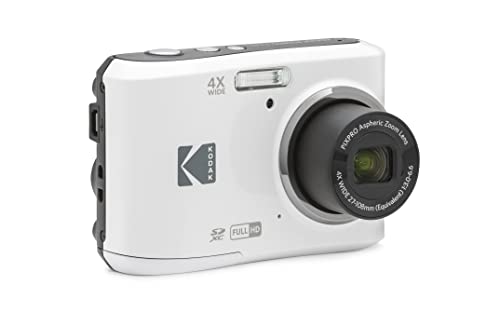Kodak PIXPRO FZ45-WH - Cámara Digital de 16 MP, Zoom óptico de 27 mm, Gran Angular, 1080P, Full HD, Video, 2,7 Pulgadas, cámara de vlogging LCD (Blanco)
