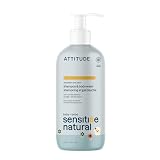 ATTITUDE Baby 2-in-1 Shampoo and Body Wash, EWG Verified, Plant- and Mineral-Based Ingredients, Vegan and Cruelty-Free Products for Sensitive Skin, Unscented, 16 Fl Oz