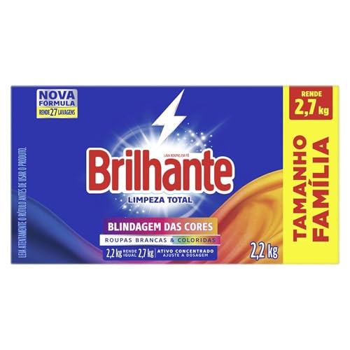 [REC] 10x Brilhante Limpeza Total - Sabão Em Pó 2 2Kg
