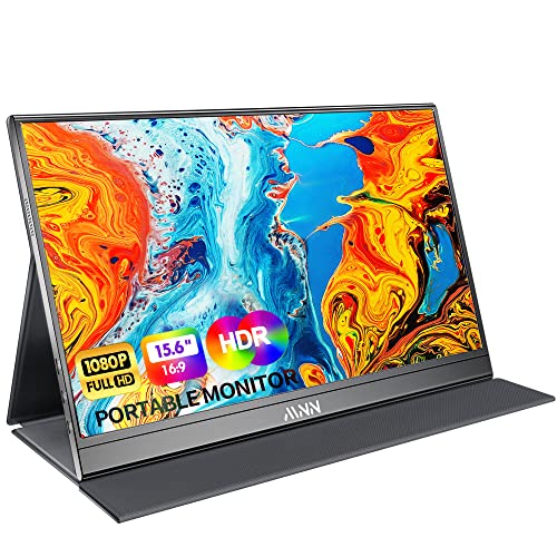 MNN Portable Monitor 15.6inch FHD 1080P USB C HDMI Gaming Ultra-Slim IPS Display