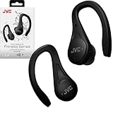 JVC Sport True Wireless Earbuds Headphones, Lightweight and Compact, Long Battery Life (up to 30 Hours), High Quality Sound with Neodymium Magnet Driver, Water Resistance (IPX5) - HAEC25TB (Black)