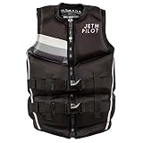 Jetpilot Men's Armada Neoprene Coast Guard Approved Life Jacket PFD (Black, Large)