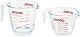 Pyrex Essentials 2 Pack Glass Measuring Cups Set 1 2 Cup Mea