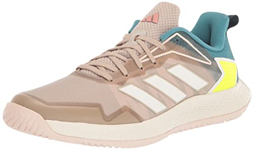 Adidas Zapatillas de Tenis para Mujer Defiant Speed, Wonder Beige/Core White/Lucid Lemon, 7 US