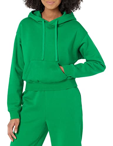 Amazon Essentials Women's Crop Pullover Hoodie Sweatshirt with Kangaroo Pocket
