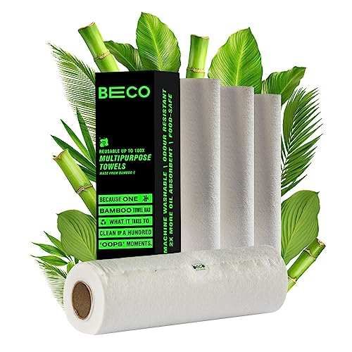 Beco Reusable Kitchen Towel Roll-8000 Times Washable|Soft & Highly Absorbent|Better Alternative to Dishcloth