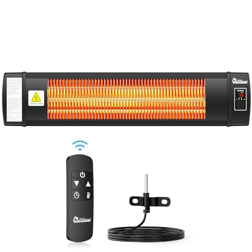 DR. INFRARED HEATER Portable Outdoor Space Heater With Thermostat, Black