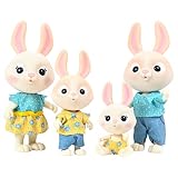 Honey Bee Acres The Mcscampers Rabbit Family 4 Mini Flocked