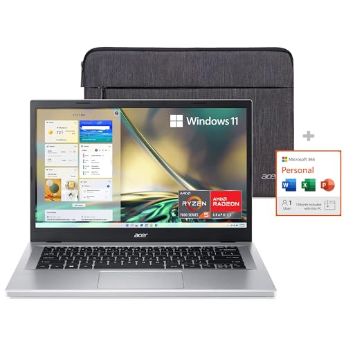 3 . Acer Aspire 3 A314-23P-R3QA Slim Laptop 14" Full HD AMD Ryzen 5