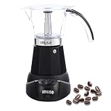 IMUSA 6 or 3 Cup Electric Espresso Maker Black Coffee Machine for Cuban Coffee, Moka and Espresso Drinks
