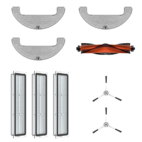 Kit de Accesorios Dreame para Robot Aspiradora y Trapeador D10 Plus, Incluye 1x Cepillo Principal, 2x Cepillos Laterales, 3x Filtros y 3x Mopas para Trapeador