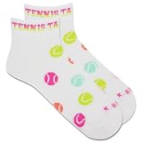 K Bell Socks Ladies Tennis Takes Balls Ankle Sock 1 Pair Per