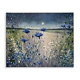 Stupell Industries Moon Over Blooming Flowers Canvas Art 40