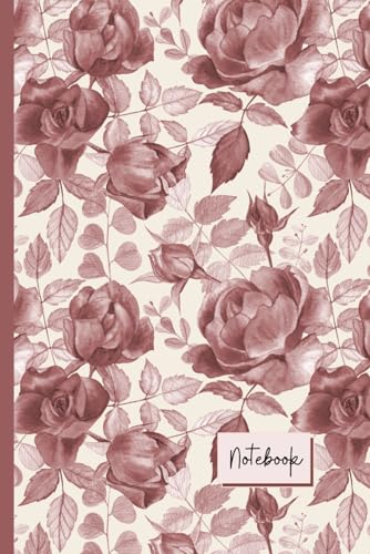 Pink Flower Lined Notebook