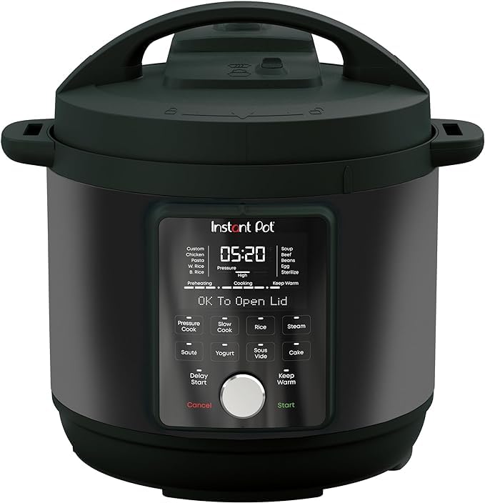 Instant Pot Duo Plus con tecnología WhisperQuiet, multicocina de 5,7 L – Olla a presión, olla lenta, arrocera, sartén, yogurtera, función de mantenimiento del calor, vapor, cocción al vacío, hornear