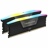 CORSAIR Vengeance RGB DDR5 RAM 32GB (2x16GB) Up to 6000MHz CL36-44-44-96 1.35V Intel XMP 3.0 Computer Memory – Black (CMH32GX5M2E6000C36)