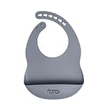 Freso Baby Babador Silicone BLW Impermeável com Bolso Pega Migalhas Livre de BPA