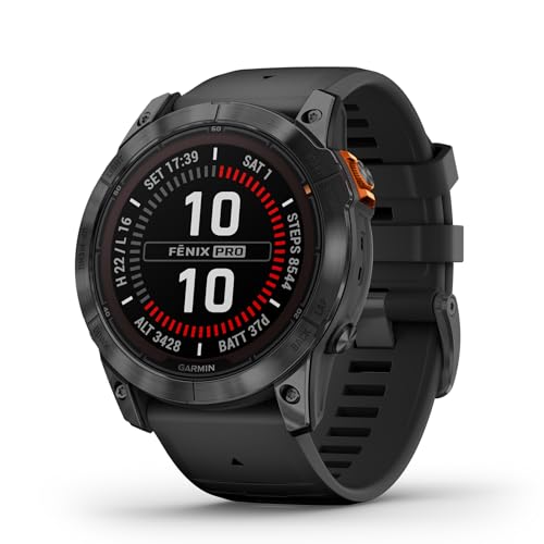 Garmin fēnix 7X Pro 51mm - GPS-Multisport-Smartwatch mit Solarladelinse, bis zu 37 Tage Akkulaufzeit, Farbdisplay und Touch-/Tastenbedienung, TOPO-Karten, 60+ Sport-Apps, GarminMusic, GarminPay