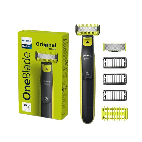 Philips OneBlade Recortadora y Afeitadora Eléctrica Face & Body 3 peines guía, 2 peines para cuerpo, QP2824/10