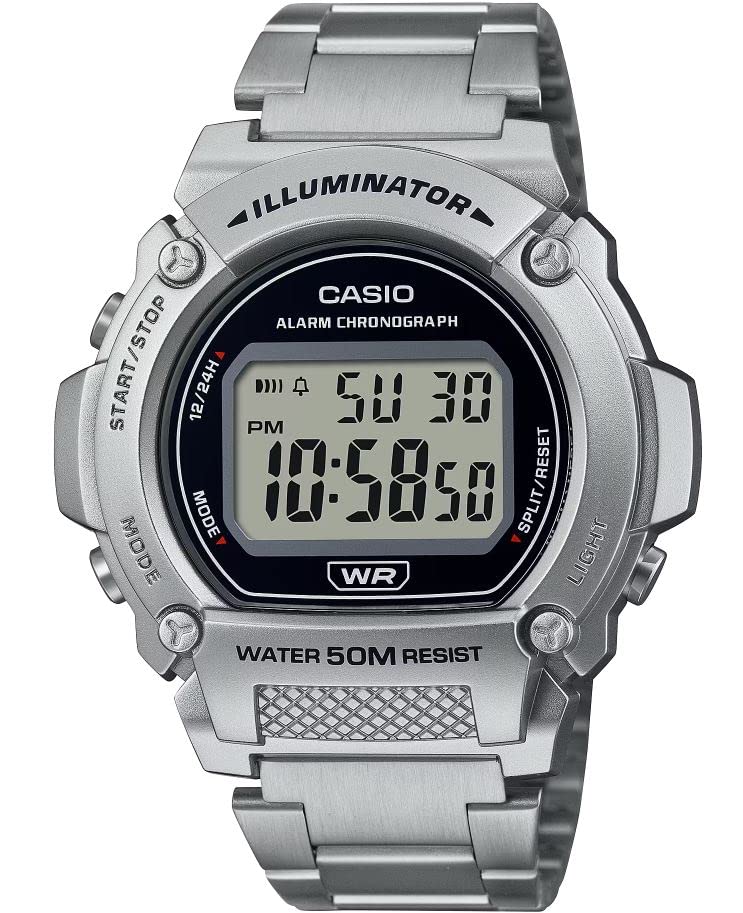 [Prime] Relógio Casio W219H Illuminator Prata