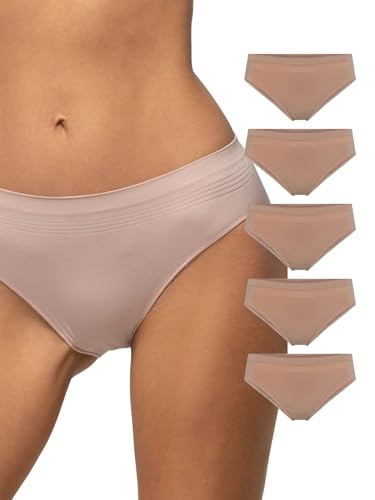 POMPEA 5 Paia Slip Donna in Morbida Microfibra, Mutande Donna Senza Cuciture Elasticizzate | Mutande