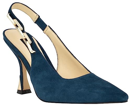 NINE WEST Femme Veroni Escarpins, Bleu Sarcelle 400, 43 EU