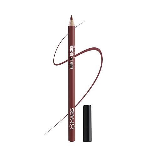 MARS Edge of Desire Lip Liner | One Swipe Smooth Application | Long Lasting Lip Pencil (1.4gm) (04-SCANDALOUS BROWN)