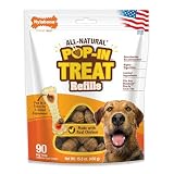 Nylabone Pop-in Treat-Toy Refill Chews, All-Natural Dog Treats for Treat Dispensing Toys, Chicken Flavor, 90 Count