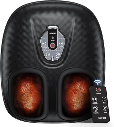 RENPHO Masajeador de pies Shiatsu con calor, regalo día de las madre, amasamiento profundo para fascitis plantar y circulación, múltiples ajustes para uso doméstico o en la oficina