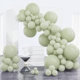 Partywoo Sage Green Balloons 100Pcs Different Sizes Of 18 12