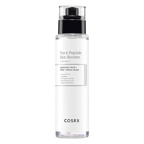 COSRX Suero tónico potenciador de colágeno con 6 péptidos, esencia facial renovadora de la piel con niacinamida y ácido hialurónico para todo tipo de pieles, cuidado de la piel coreano, sin parabenos, 150 ml