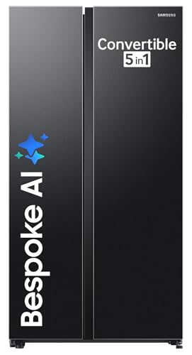 Samsung 653 L, 3 Star, Frost Free, Double Door, Convertible 5-in-1 Digital Inverter, Side By Side AI Enabled Smart Refri...