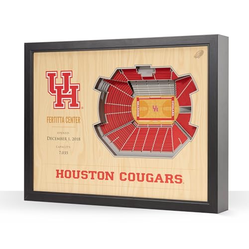 YouTheFan NCAA Houston Cougars Décoration murale 3D 25 couches Stade Views – Fer