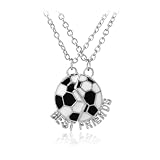 RFTWXHPN Best Friend BFF Gifts Necklace for 2 Matching Friendship Necklaces for 2 Best Friends Soccer Necklace for BFF Best Friend Football Gift Necklaces for Bestie