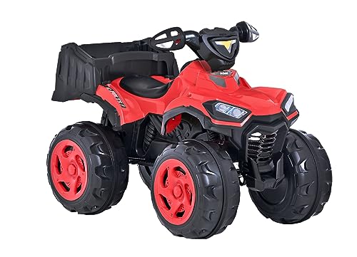 Prinsel | Cuatrimoto Eléctrica| Montable Eléctrico para Niños | Cobra Boy 12V | Rojo | De 3 a 7 Años, Control Central con Sonidos, Faros LED, Baterías Recargables, 12 Volts | Artículos para Niños